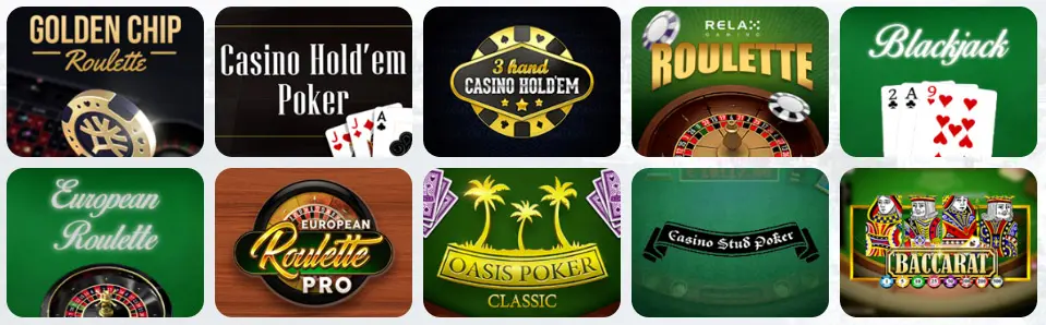 Giochi da tavolo su Il10Bet Casino
